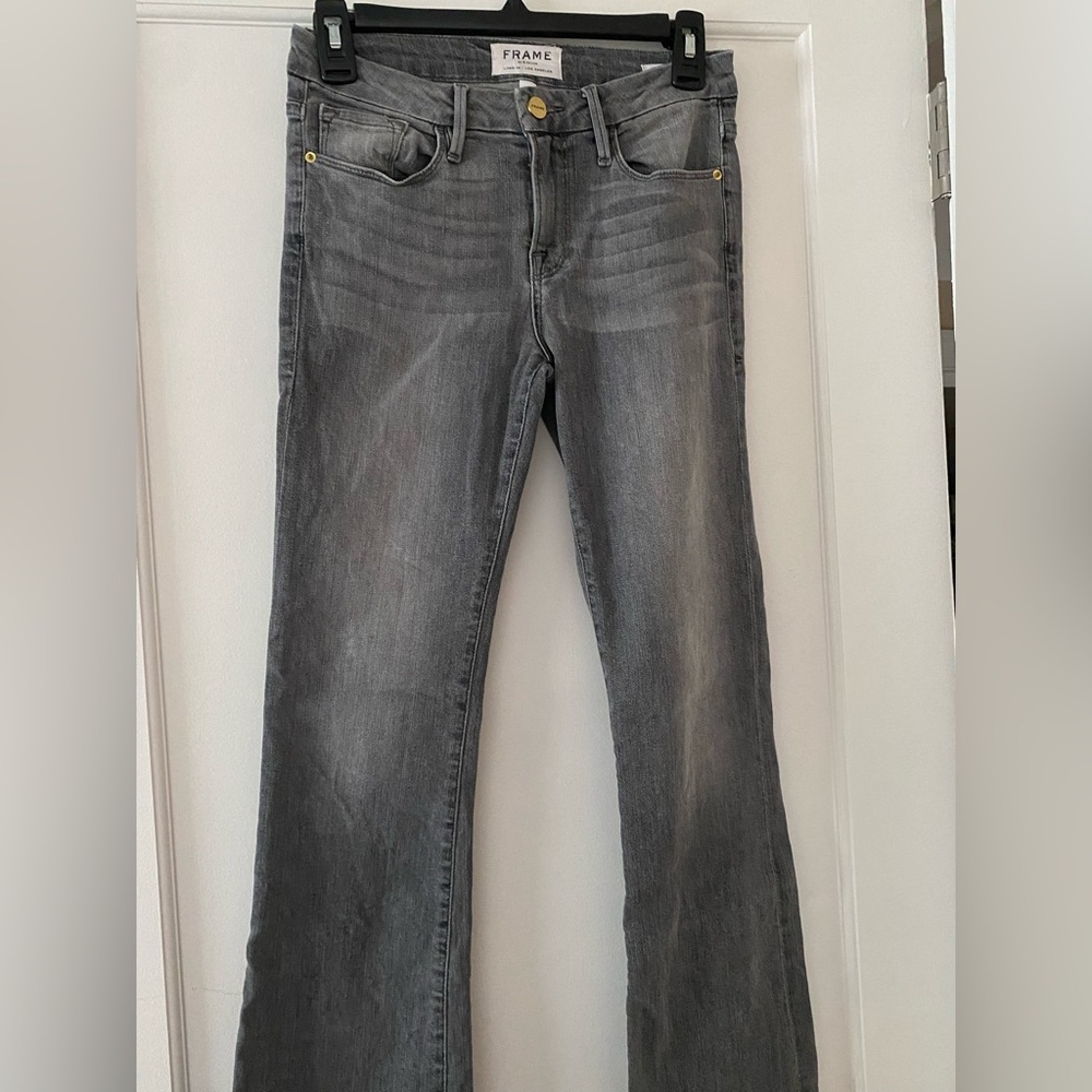 Frame Denim Gray Straight Leg Jeans